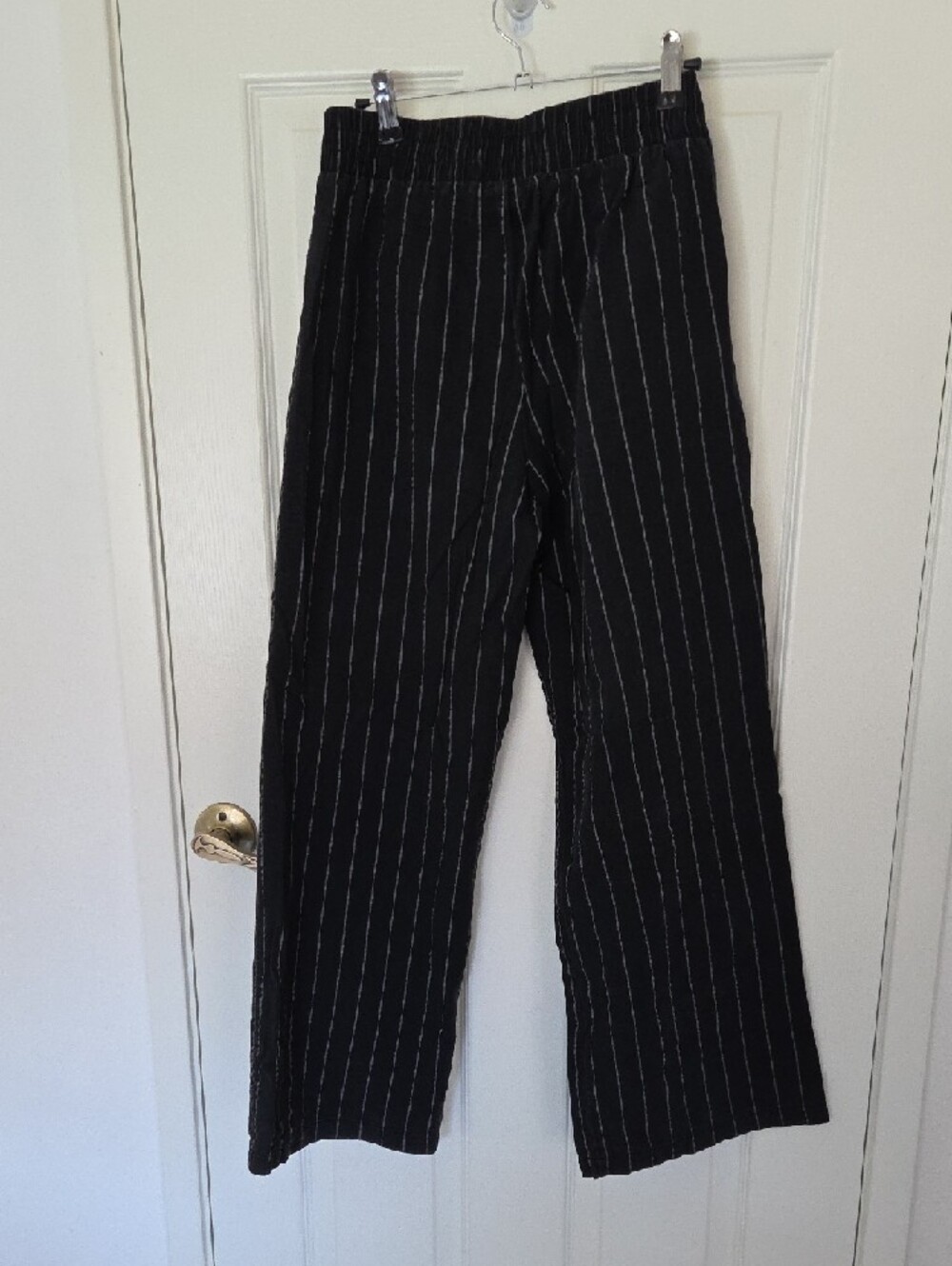Sienna Sky Black Pinstripe Wide Leg Pants - Picture 3 of 3